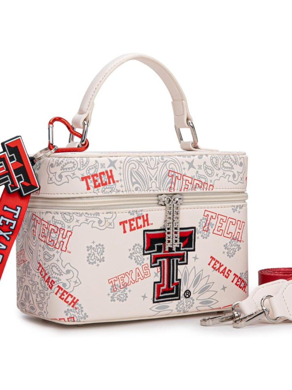 NCAA Makeup Bag for Women, Portable Cosmetic Bag, Large Capacity Travel Makeup B